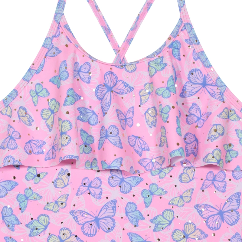 TRAJE DE BAÑO UV50 NIÑA PIPING Y VUELO FRONTAL | H2O WEAR - 3