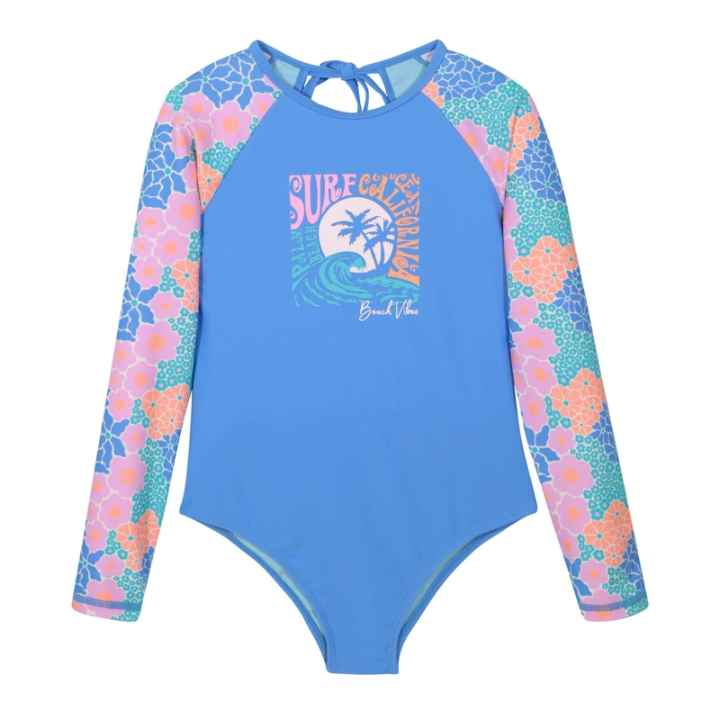 TRAJE DE BAÑO UV50 NIÑA AMARRA M.LARGA | H2O WEAR - 1