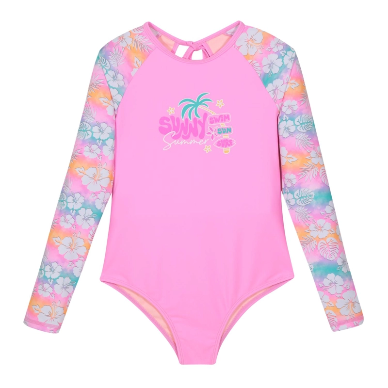TRAJE DE BAÑO UV50 NIÑA AMARRA M.LARGA | H2O WEAR - 1