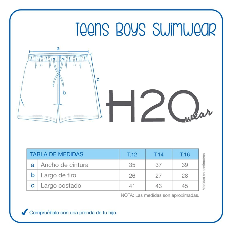 SHORT DE BAÑO TEENS NIÑO | H2O WEAR - 3