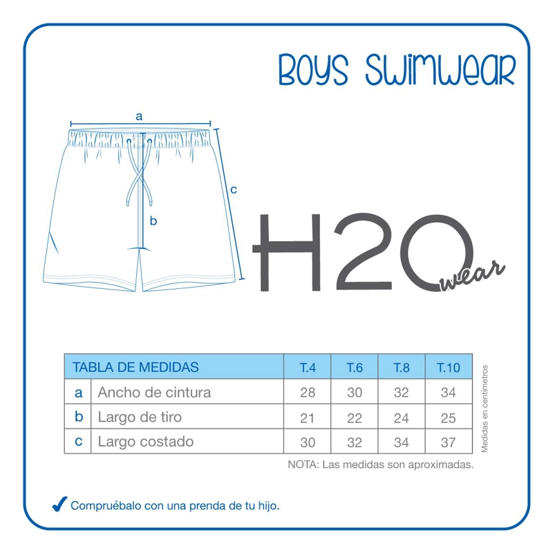 SHORT DE BAÑO NIÑO ESTAMPADO | H2O WEAR - 3