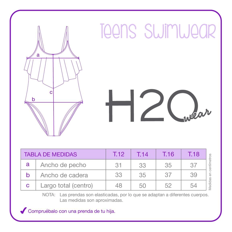 TRAJE DE BAÑO UV50 TEENS NIÑA VUELOS | H2O WEAR - 3