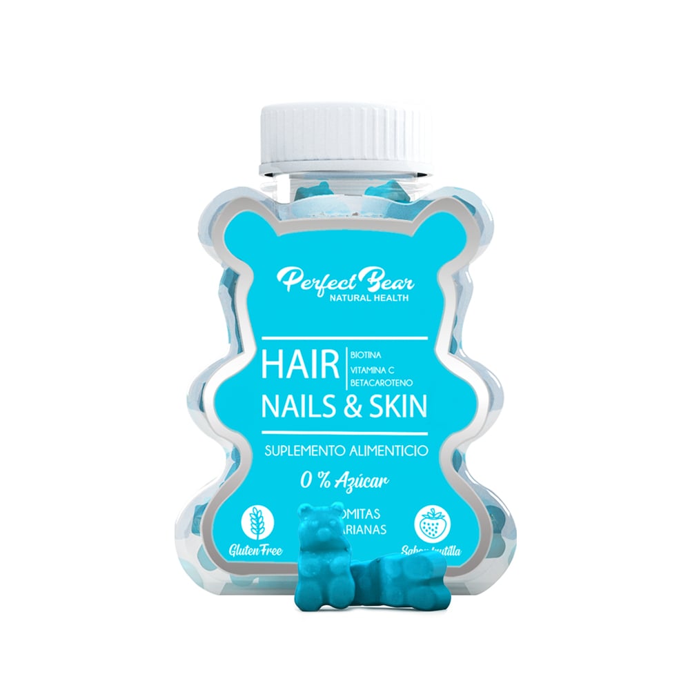VITAMINAS PERFECT BEAR EL CABELLO HAIR NAIL & SKIN BIOTINA 1 MES CAPSULAS BLANDAS - 1