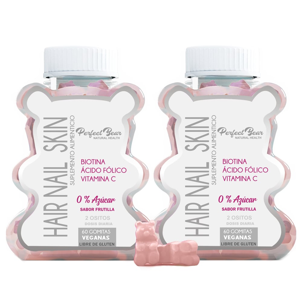 VITAMINAS PERFECT BEAR EL CABELLO HAIR NAIL & SKIN 0% AZUCAR BIOTINA 2 MESES CAPSULAS BLANDAS - 1
