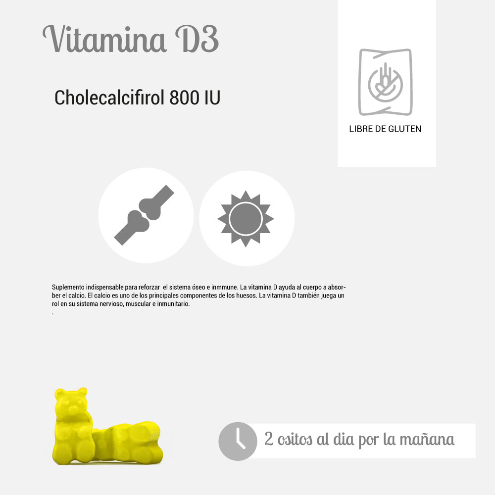 VITAMINA PERFECT BEAR D 3 800 IU 2 MESES CAPSULAS BLANDAS - 3