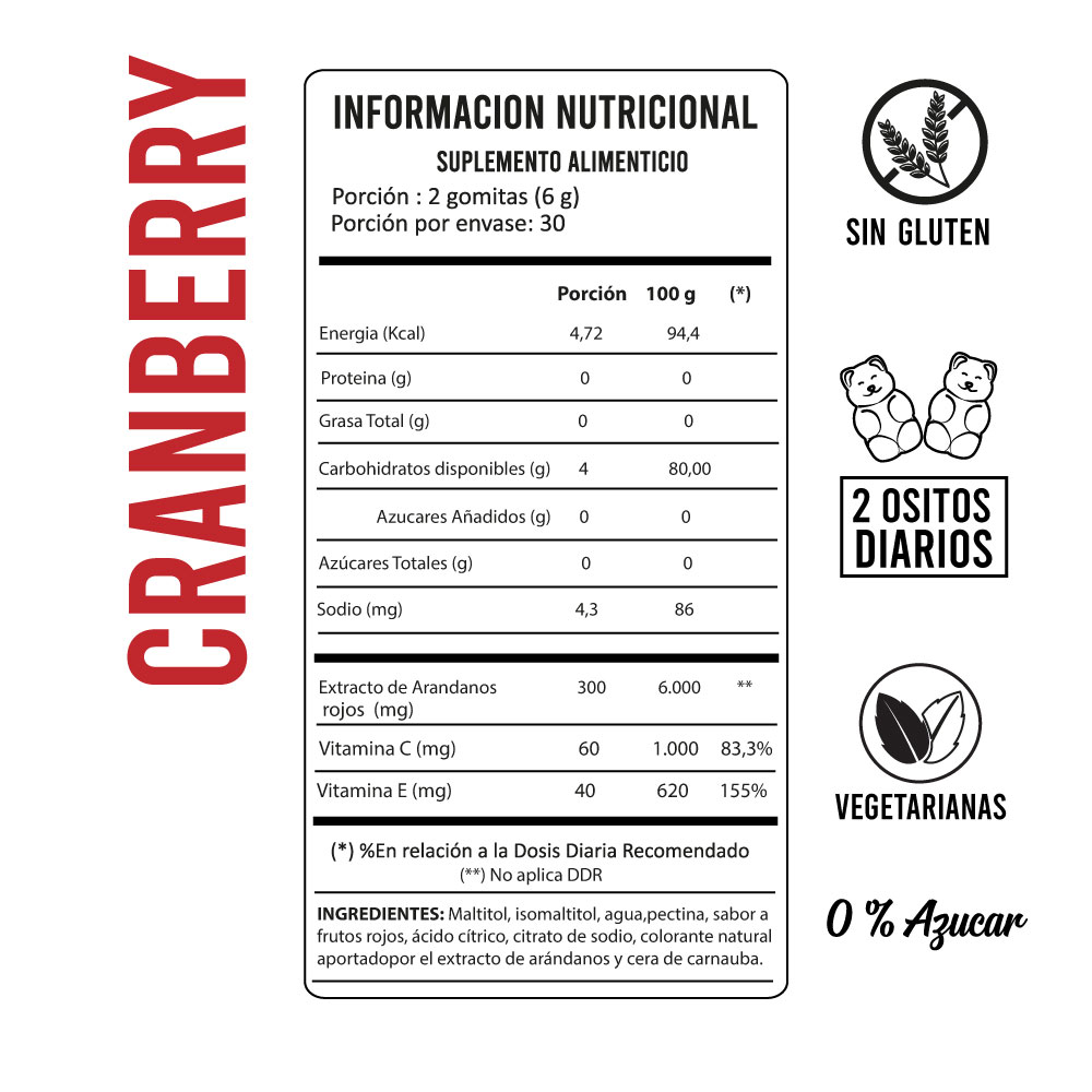 CRANBERRY PERFECT BEAR ARANDANOS ROJOS 2 MESES CAPSULAS BLANDAS - 2
