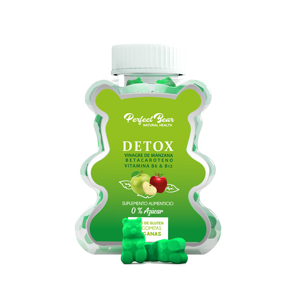 VINAGRE PERFECT BEAR MANZANA DETOX 1 MES CAPSULAS BLANDAS - 1