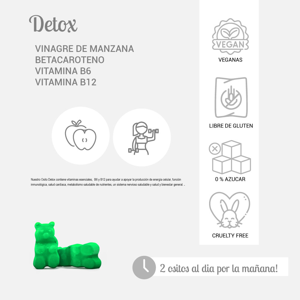 VINAGRE PERFECT BEAR MANZANA DETOX 2 MESES CAPSULAS BLANDAS - 3
