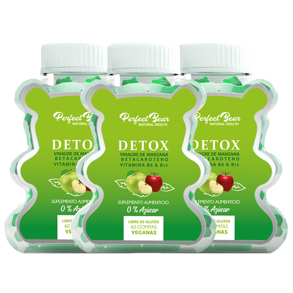 VINAGRE PERFECT BEAR MANZANA DETOX 3 MESES CAPSULAS BLANDAS - 1