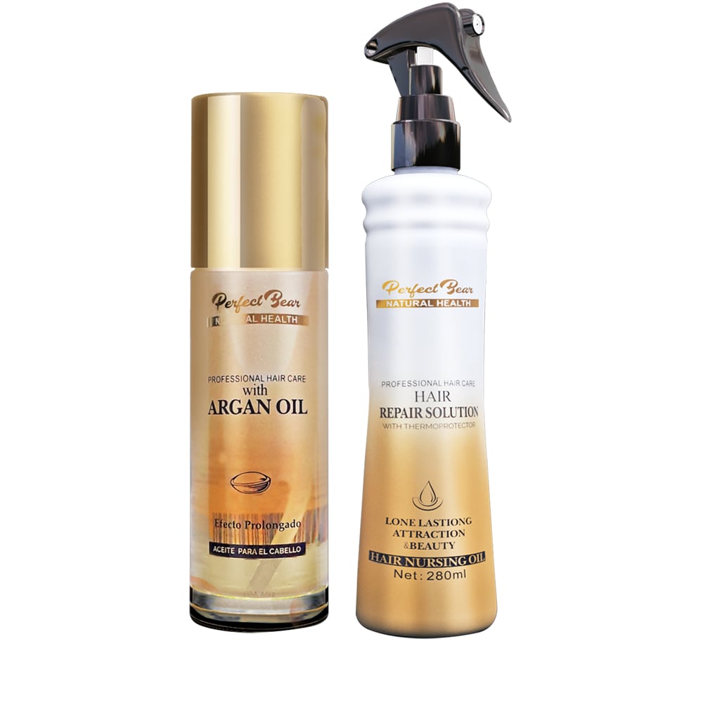 SET CABELLO PERFECT BEAR ACEITE DE ARGAN 100 ML + THERMOPROTECTOR - 1