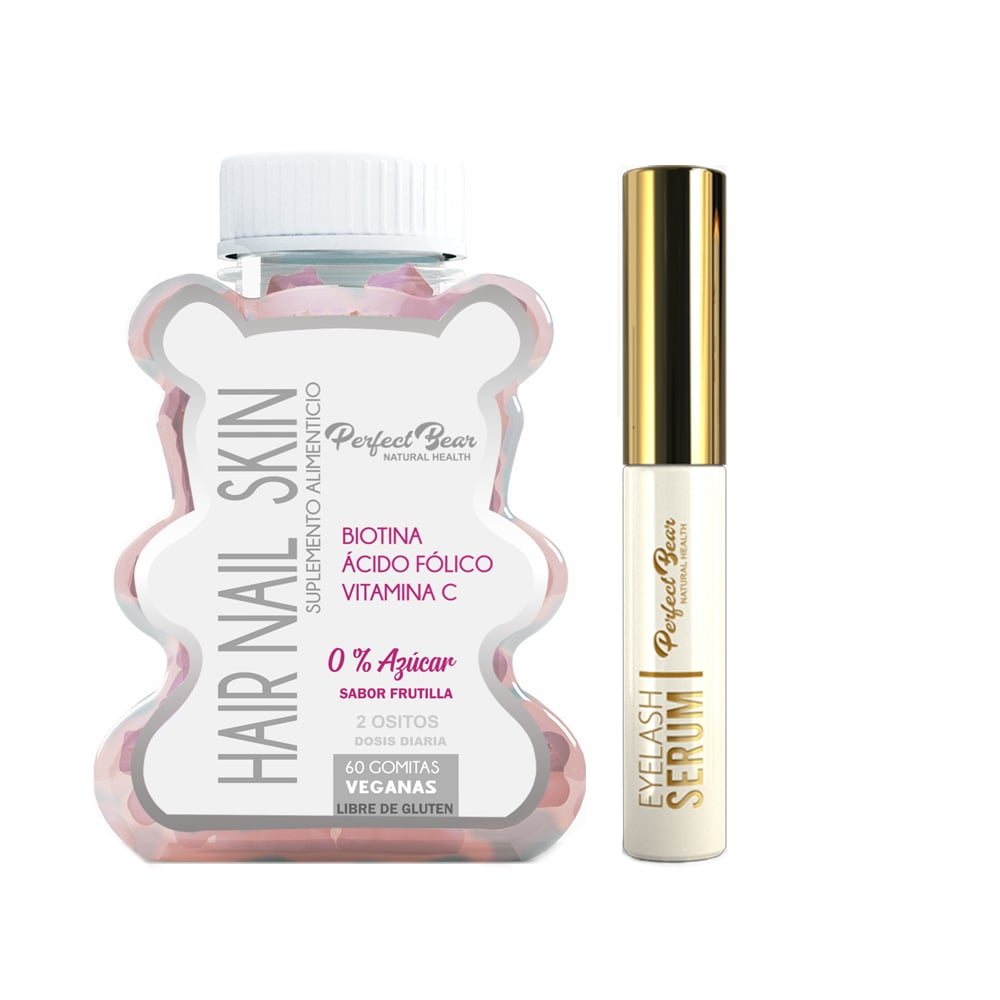 VITAMINAS PERFECT BEAR EL CABELLO 0 % AZUCAR CAPSULAS BLANDAS + SERUM EYELASH - 1