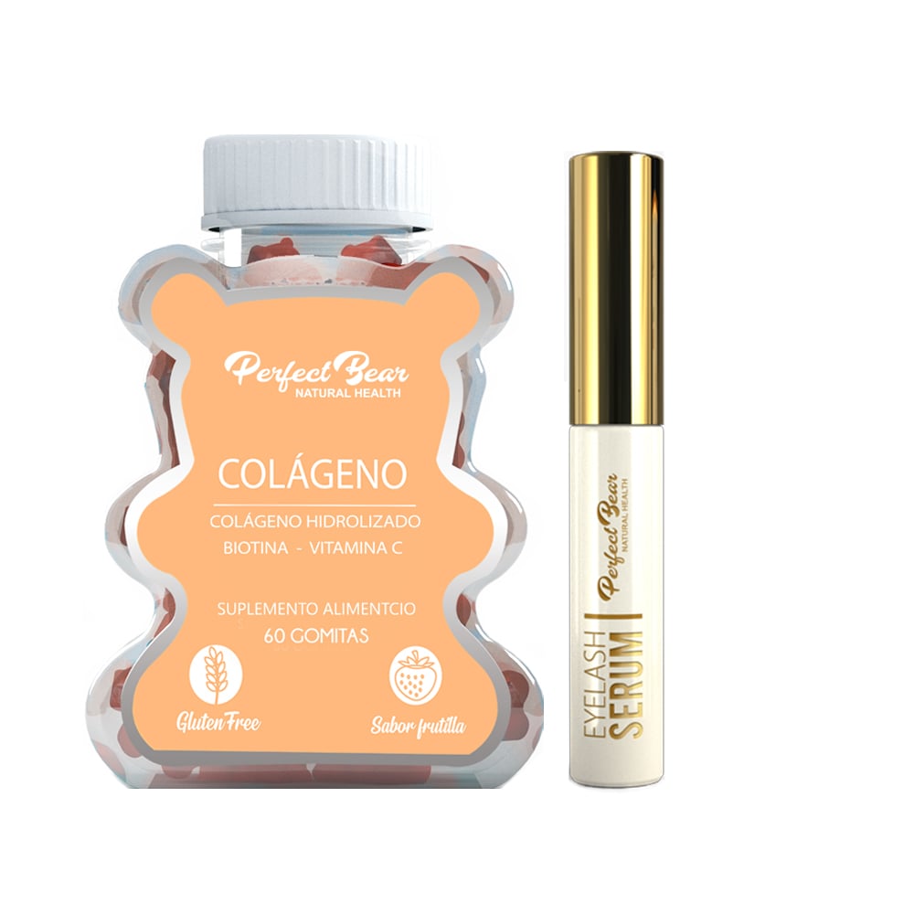 SUPLEMENTO PERFECT BEAR SERUM EYELASH CAPSULAS BLANDAS + COLAGENO HIDROLIZADO - 1