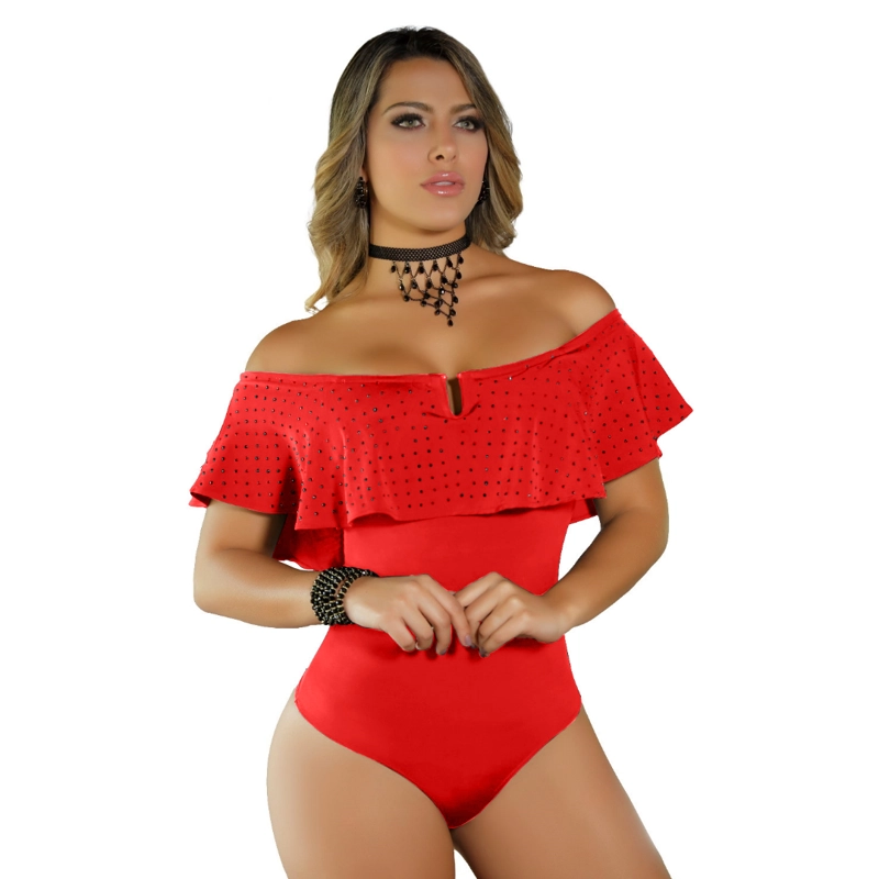 BODY EXTERIOR MUJER BELLEZA EXPRESS LATINA 7681-R3 COLOMBIANO, CUELLO BANDEJA Y FAJA INTERNA - 2