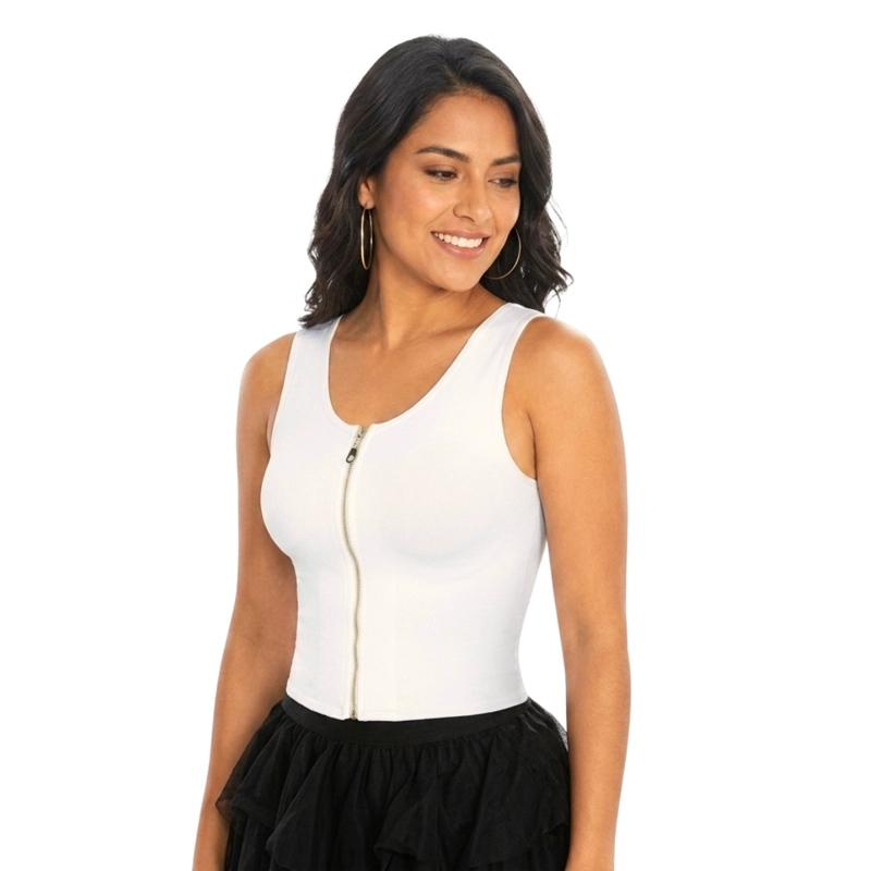 POLERA COLOMBIANA ESCOTADA | TALLA UNICA S-L | CIERRE FRONTAL - 1