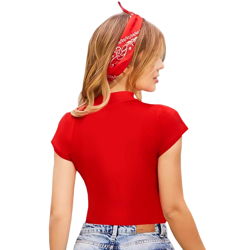 POLERA COLOMBIANA | CUELLO ALTO | MANGA CORTA | TALLA UNICA S-L - 2
