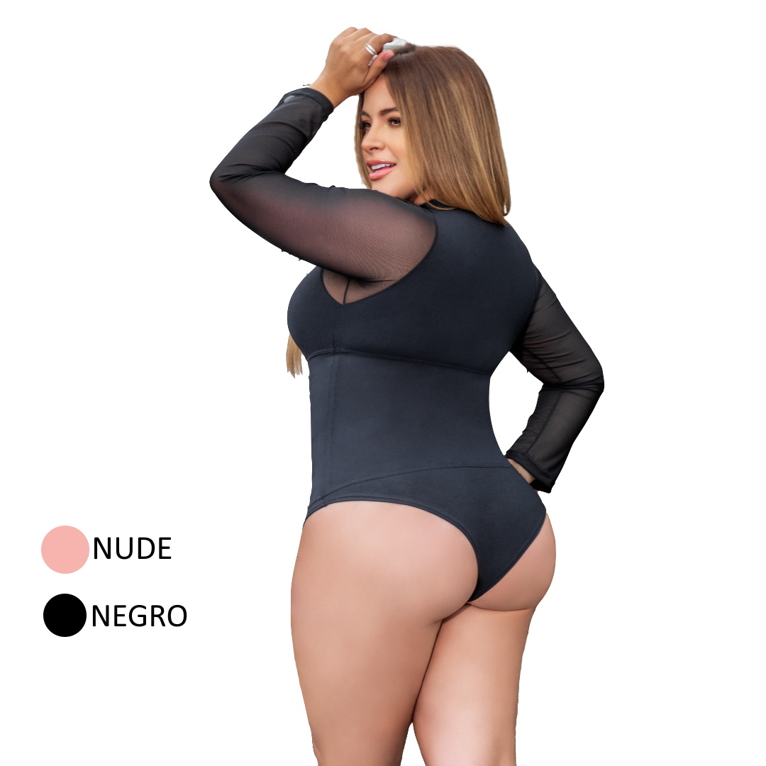BODY MUJER BELLEZA EXPRESS LATINA 12656-R1 COLOMBIANO CON FAJA ABDOMINAL - 2