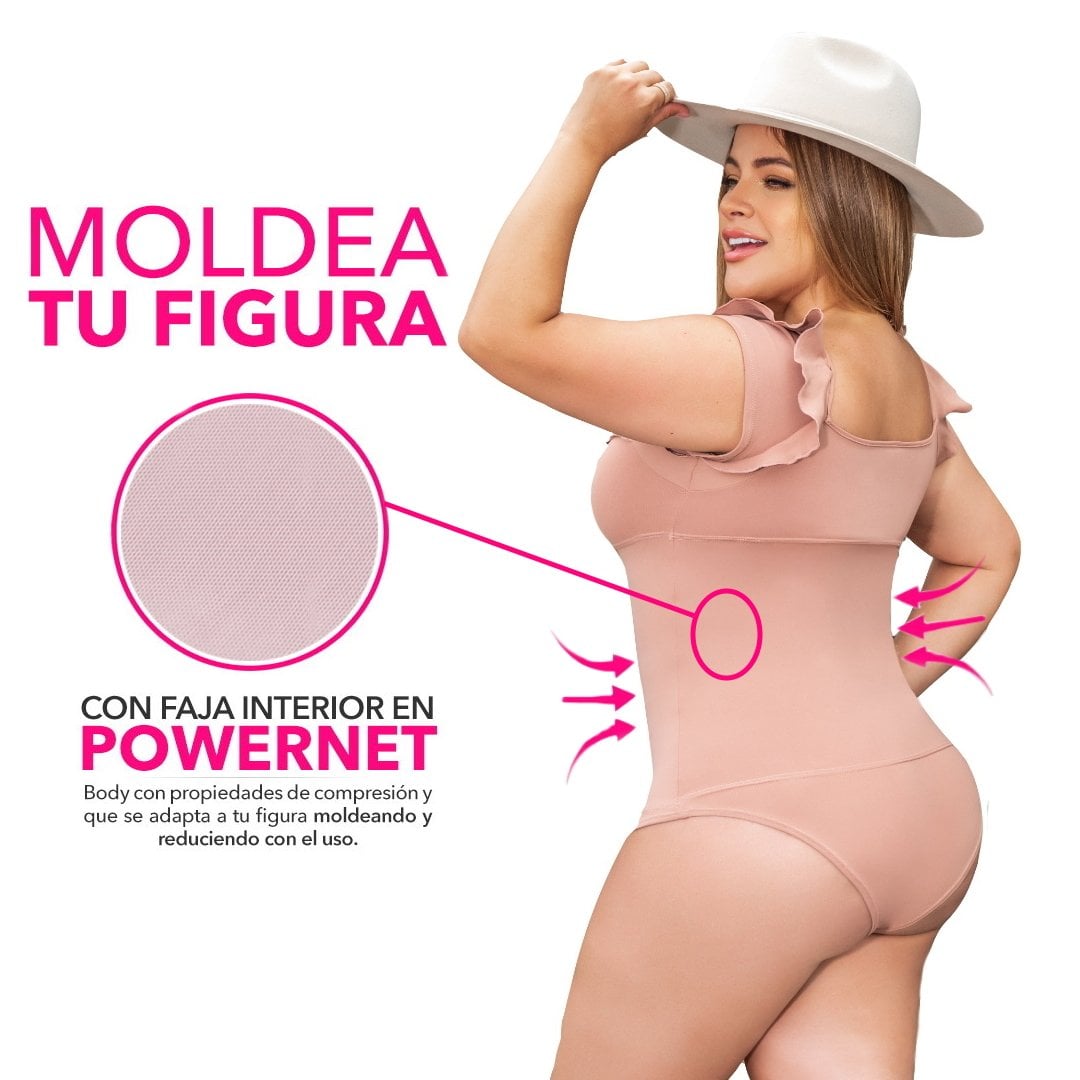 BODY MUJER BELLEZA EXPRESS LATINA 12657-R1 COLOMBIANO CON CONTROL ABDOMINAL - 3