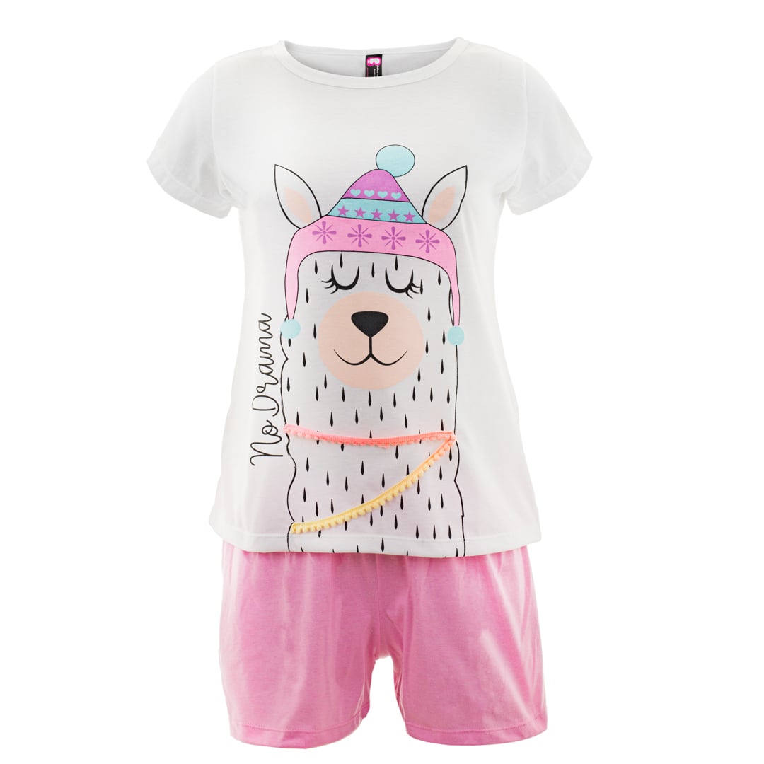 PIJAMA MUJER BELLEZA EXPRESS LATINA 28884-R4 EN POLIALGODÓN COLOMBIANA LLAMA - 1