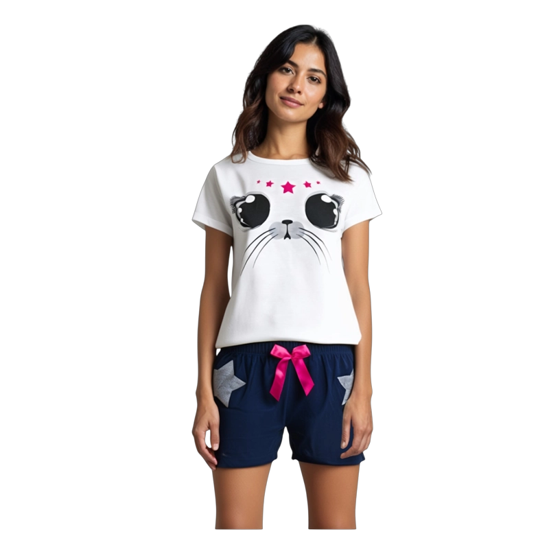 PIJAMA MUJER BELLEZA EXPRESS LATINA 28888-R4 POLIALGODÓN COLOMBIANA FOCA - 1