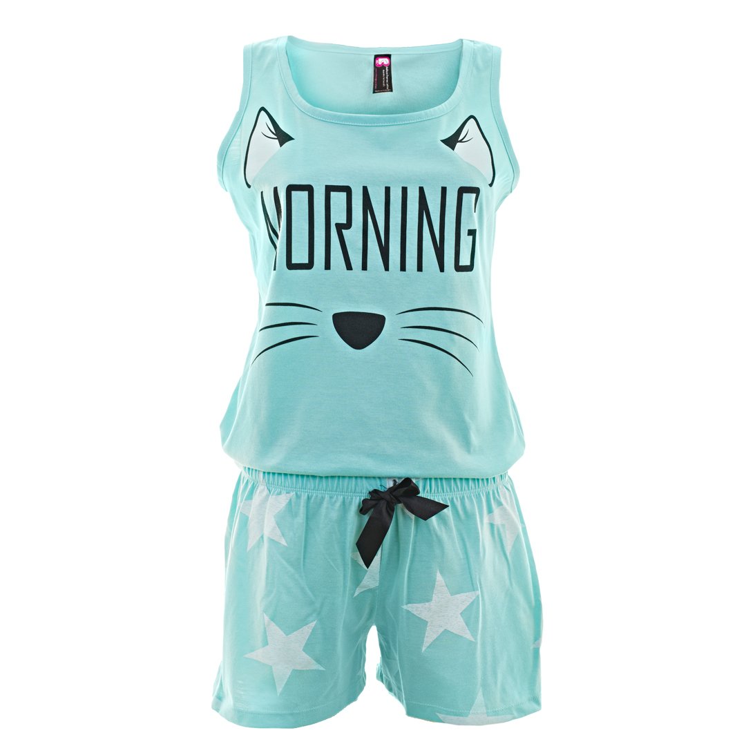 PIJAMA MUJER BELLEZA EXPRESS LATINA 28889-R4 POLIALGODÓN COLOMBIANA GATO - 1