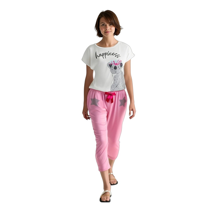 PIJAMA MUJER BELLEZA EXPRESS LATINA 28891-R4 POLIALGODÓN COLOMBIA KOALA HAPPY - 1