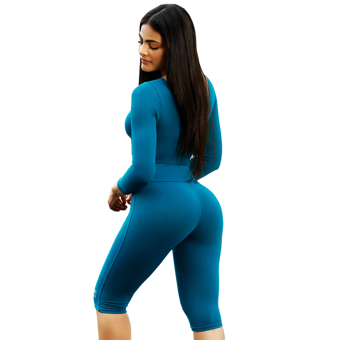 SET DEPORTIVO MUJER BELLEZA EXPRESS LATINA 12117-R1 COLOMBIANO MANGA LARGA - 2