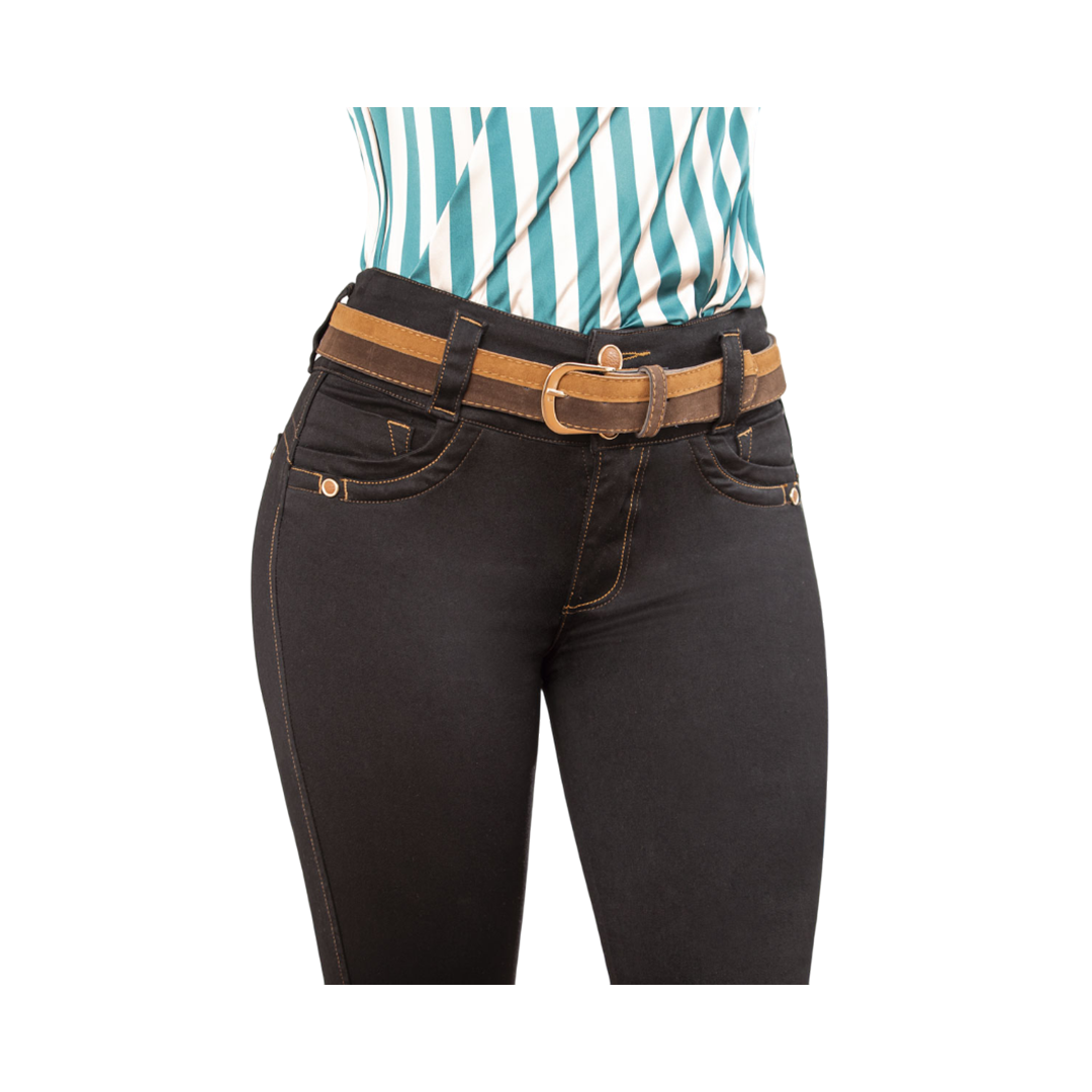 JEAN PUSHUP COLOMBIANO - NEGRO BOTA PITILLO 1478-R2 - 3