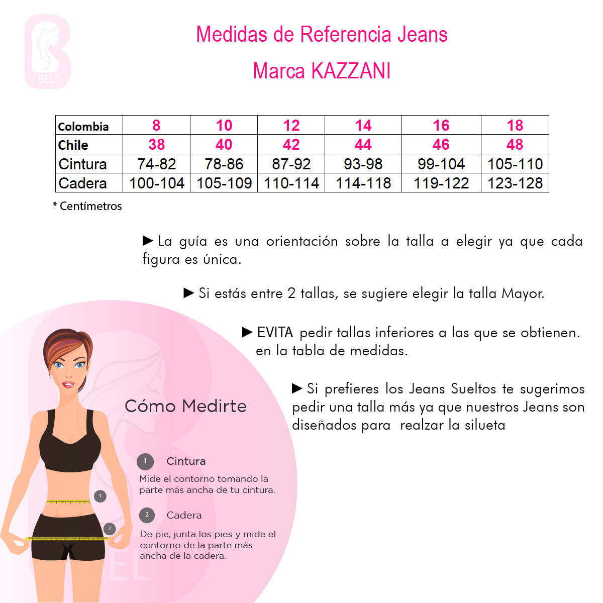 JEAN PUSHUP MUJER KAZZANI AZUL CLARO COLOMBIANO BRECTA 8360-J2 - 2