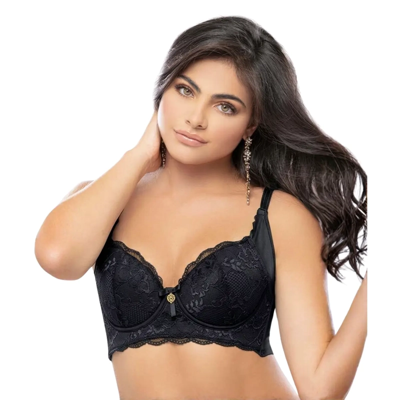 SOSTÉN MUJER BELLEZA EXPRESS LATINA 481-I1 COLOMBIANO EN ENCAJE CON ARO Y VARILLA LATERAL I1-481 - 1