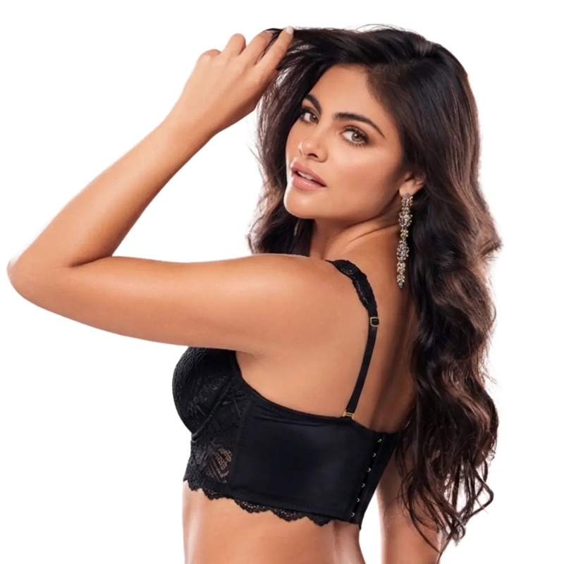 SOSTÉN MUJER BELLEZA EXPRESS LATINA 481-I1 COLOMBIANO EN ENCAJE CON ARO Y VARILLA LATERAL I1-481 - 2