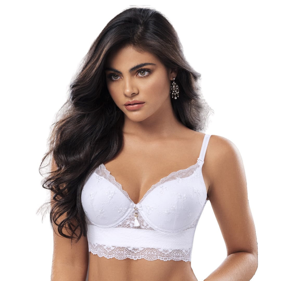 SOSTÉN MUJER BELLEZA EXPRESS LATINA 883-I1 COLOMBIANO CON ENCAJE Y BORDADO SOBRE LA COPA I1-883 - 2