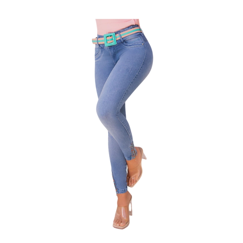 JEAN PUSHUP MUJER DRAXY AZUL CLARO COLOMBIANO BPITILLO J2-1520 - 1