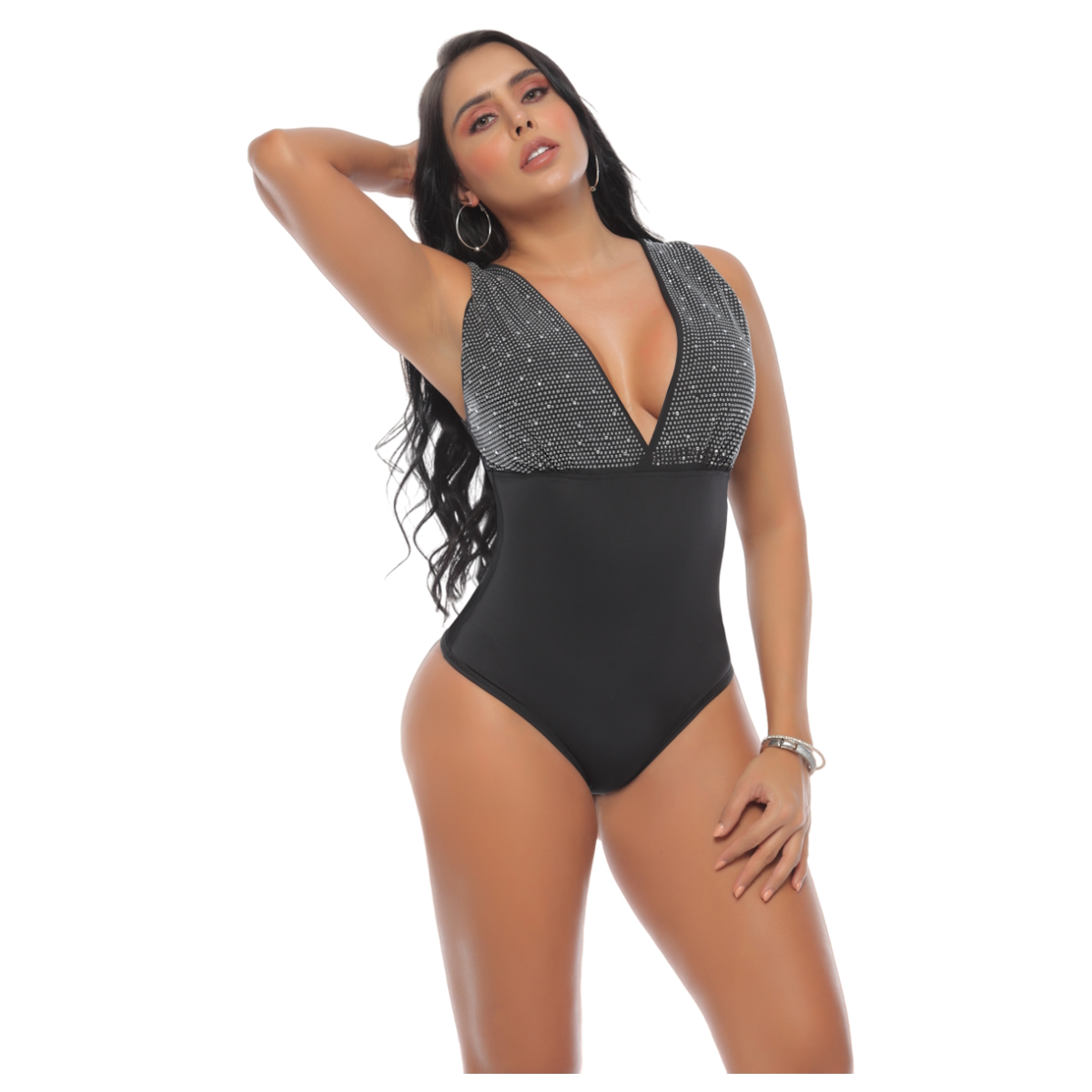 BODY EXTERIOR COLOMBIANO CON FAJA INTERNA Y APLIQUES - 1