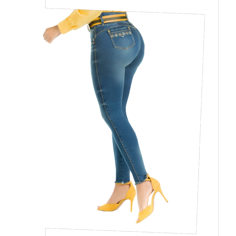 JEAN PUSHUP MUJER DRAXY AZUL COLOMBIANO BPITILLO J2-1435 - 2