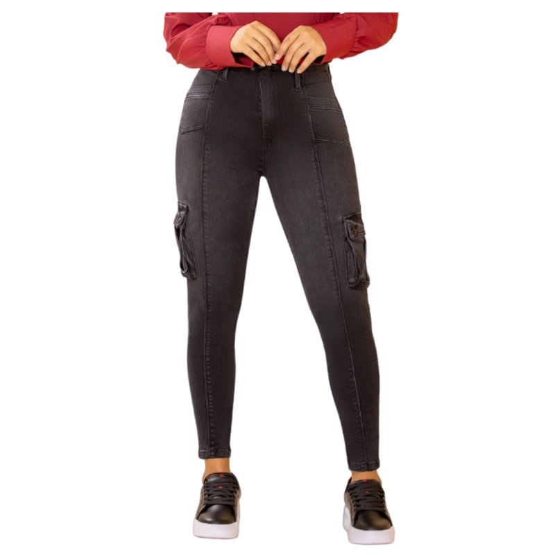 JEAN PUSHUP MUJER DRAXY GRIS COLOMBIANO BPITILLO - 4