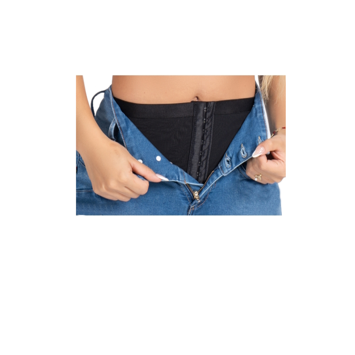 JEAN PUSH-UP COLOMBIANO CON FAJA ABDOMINAL INVISIBLE – CALIDAD PREMIUM - 4