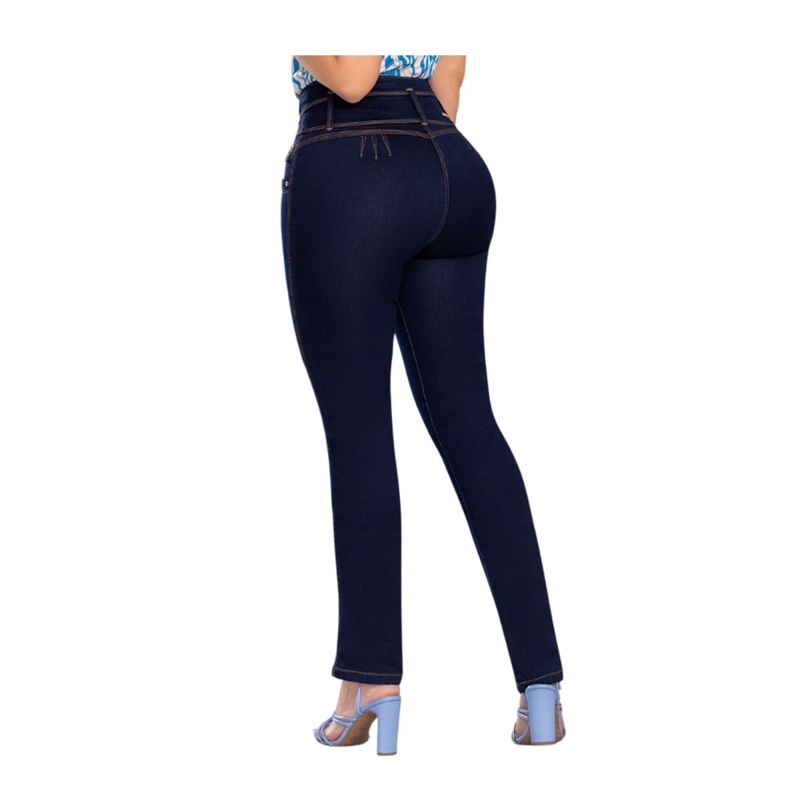 JEAN COLOMBIANO PUSH UP. MODELO 4 BOTONES Y BOTA RECTA. - 1