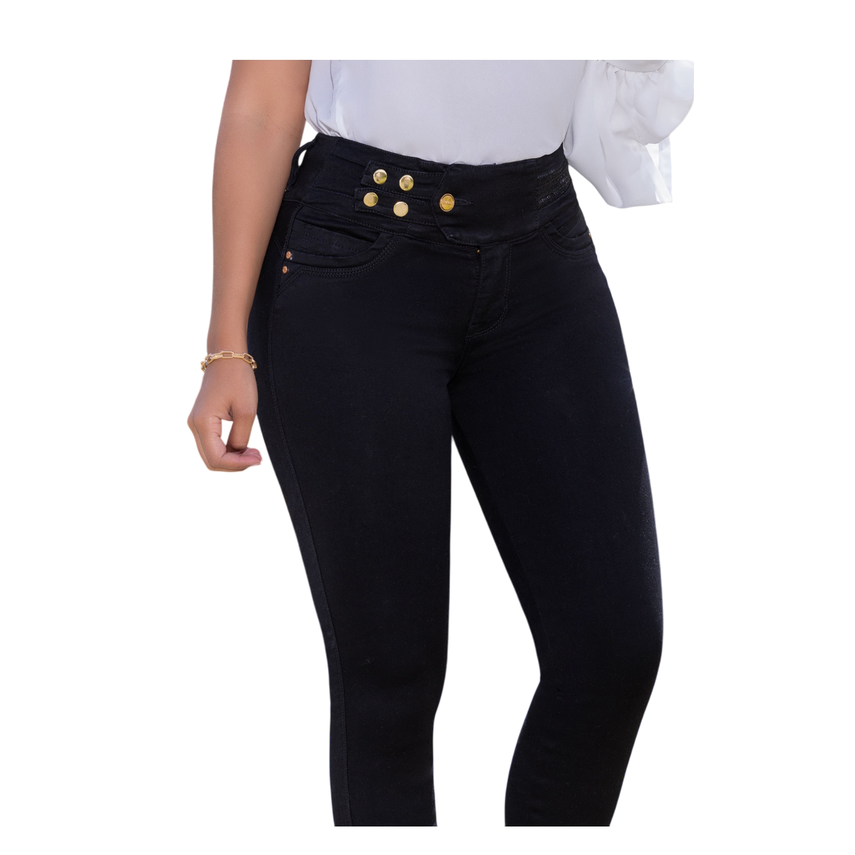 JEAN COLOMBIANO PUSH UP – MODELO 3 BOTONES Y BOTA PITILLO - 2