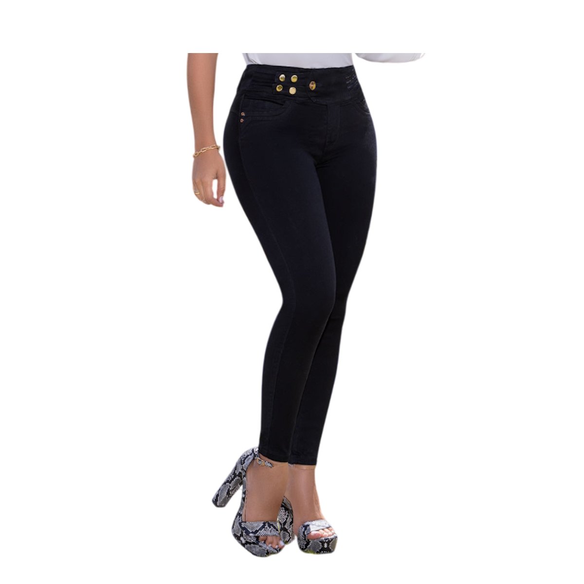 JEAN COLOMBIANO PUSH UP – MODELO 3 BOTONES Y BOTA PITILLO - 3