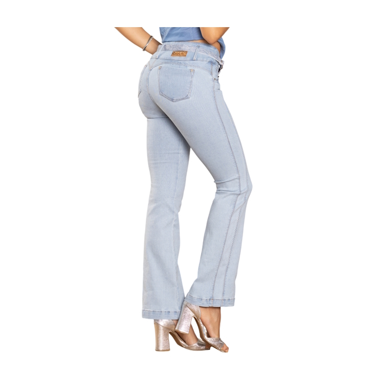 JEAN COLOMBIANO PUSH UP – MODELO 3 BOTONES Y BOTA CAMPANA - 1