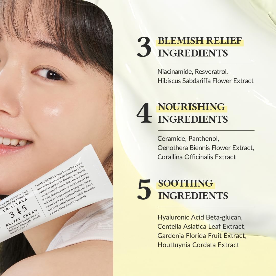 345 RELIEF CREAM (DR. ALTHEA) - 50ML CREMA CALMANTE Y ACLARANTE PIELES SENSIBLES - 2