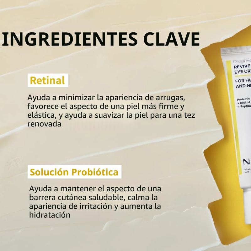 REVIVE EYE CREAM FOR FACE AND NECK (NIDA) -40ML CREMA ANTIEDAD PARA CONTORNO DE OJOS, ROSTRO Y CUELL - 2