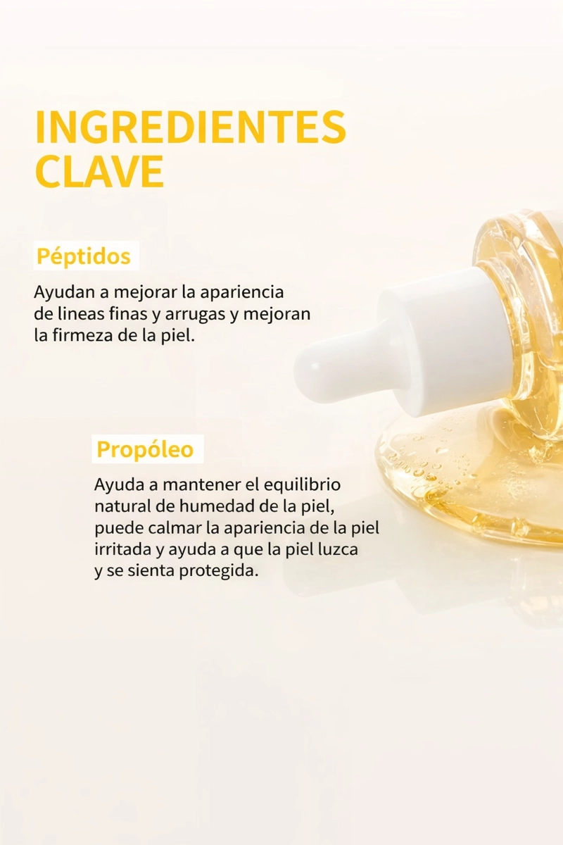 PEPTIDE PROPOLIS RENEWAL SERUM (NIDA) -50ML SERUM ANTIEDAD CON PROPOLEO Y PE PTIDOS - 3