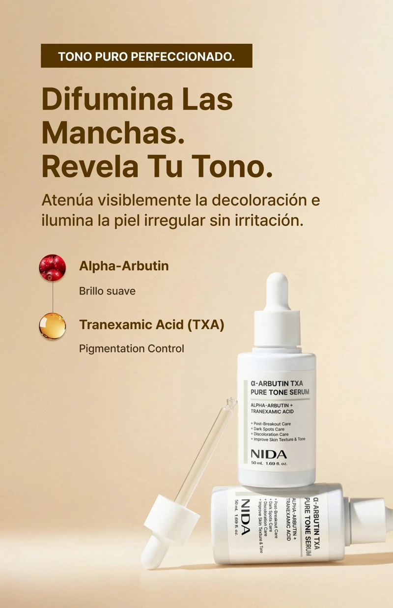 ALPHA-ARBUTIN TXA PURE TONE SERUM (NIDA) -50ML SERUM ACLARANTE CON ALFA ARBUTINA Y ACIDO TRANEXAMICO - 2