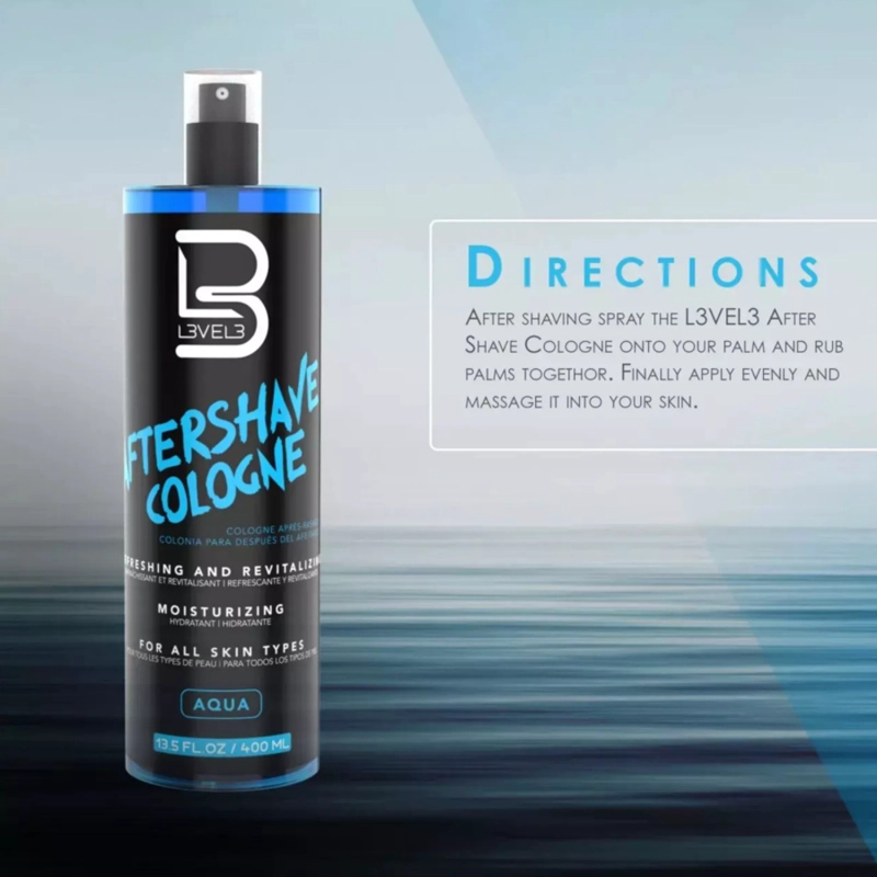 AFTERSHAVE LEVEL3 COLOGNE AQUA (400 ML) - 4