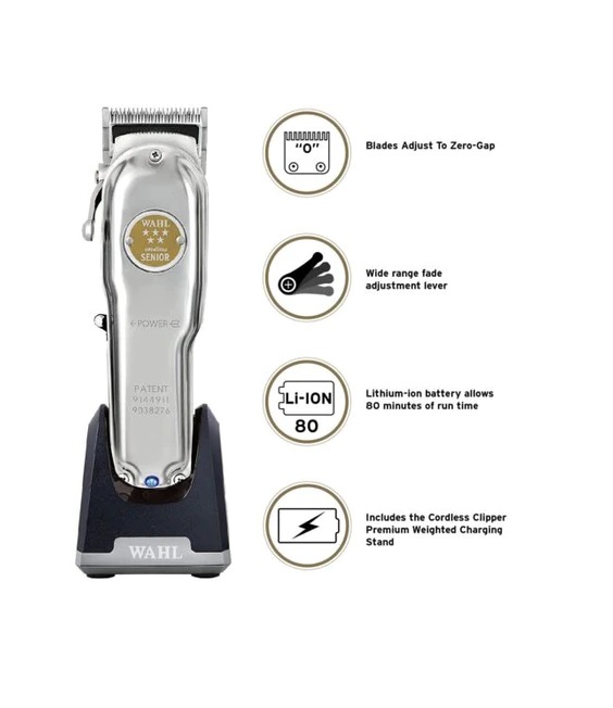 MÁQUINA CORTA PELO INALÁMBRICA WAHL PRO SENIOR METAL EDICIÓN LIMITADA - 3