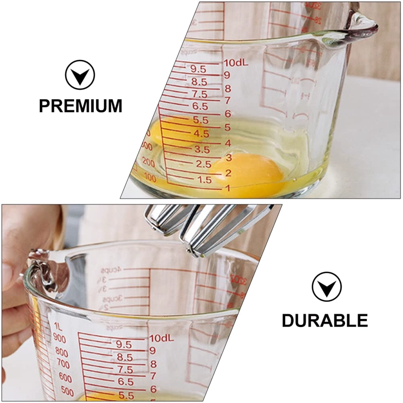JARRA MEDIDORA DE LIQUIDOS O MEZCLAS 1000ML VIDRIO ALLEGRA - 5