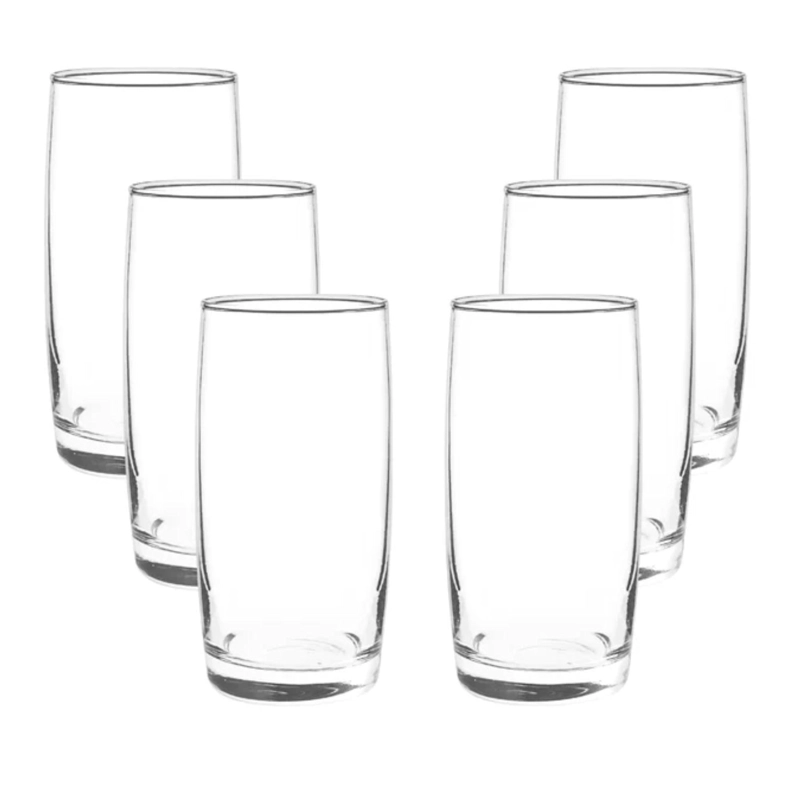 SET 6 VASOS ALTOS MODELO MONTERREY TRANSPARENTE DE 445ML - 1
