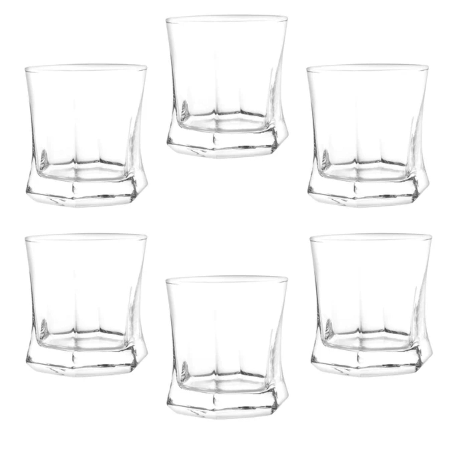 DISPLAY 6 VASOS BAJOS MODELO VIVALDI 250ML PARA TRAGOS AGUA - 1