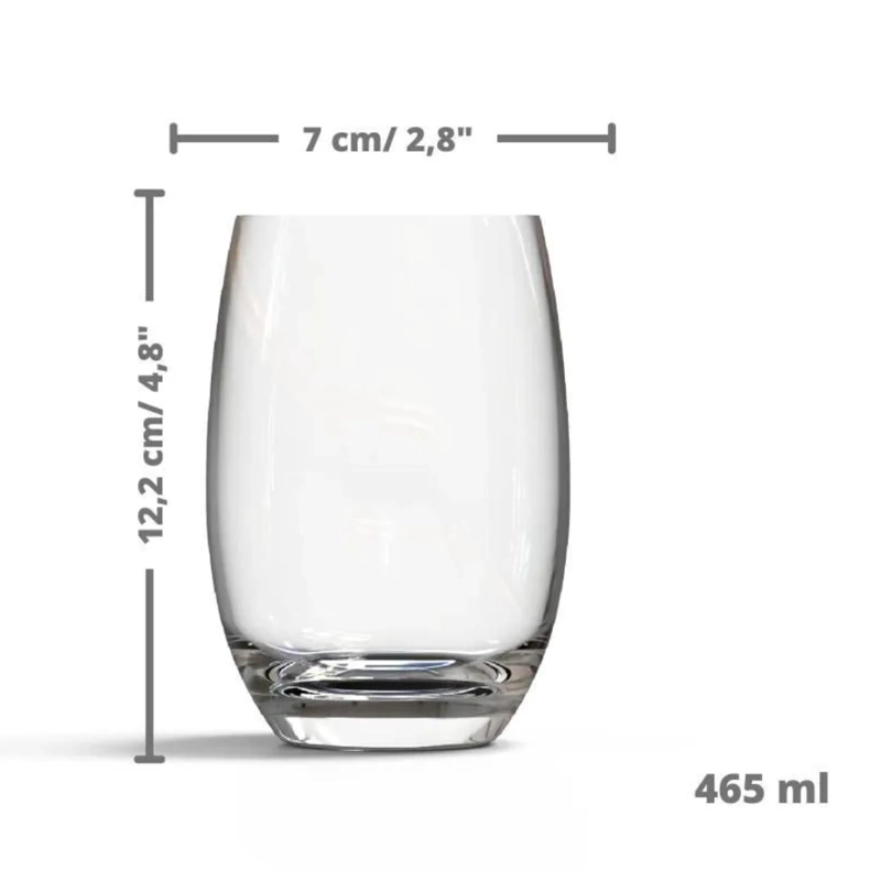 SET 6 VASOS MODELO MIKONOS TRANSPARENTES DE 460ML OCASIONES - 4